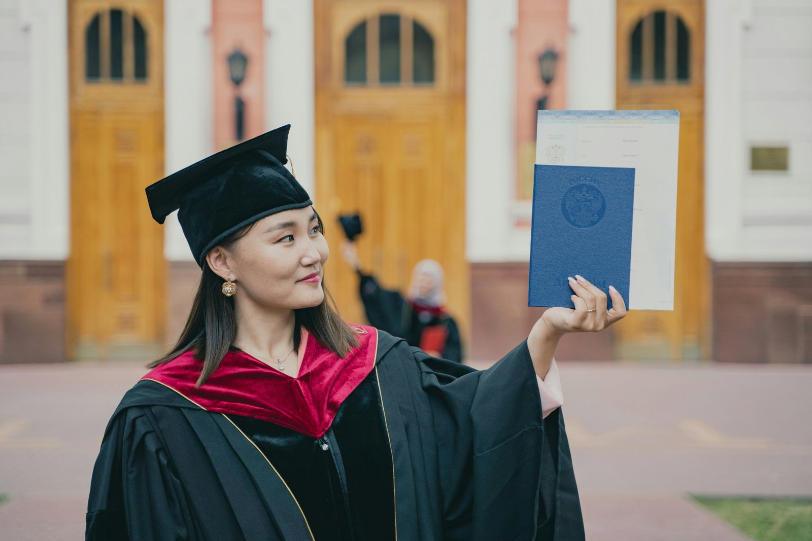 a person in a graduation cap